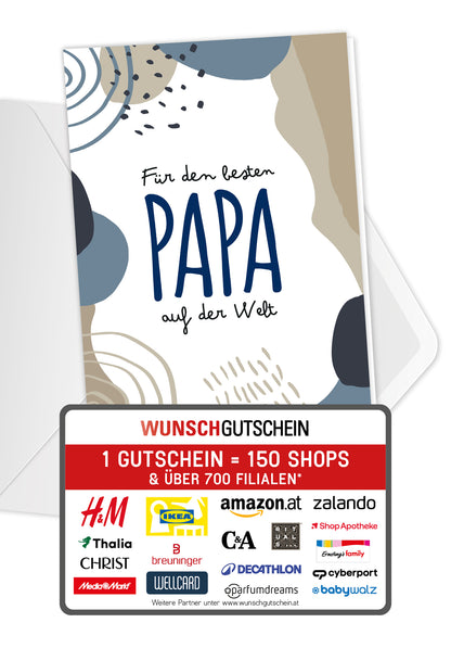 Für den besten Papa auf der Welt - Blau Beige Formen