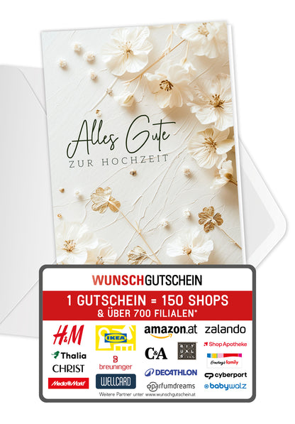Alles Gute zur Hochzeit - Blumen Weiss PDF