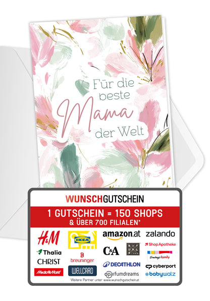 Für die beste Mama - Blumenmuster