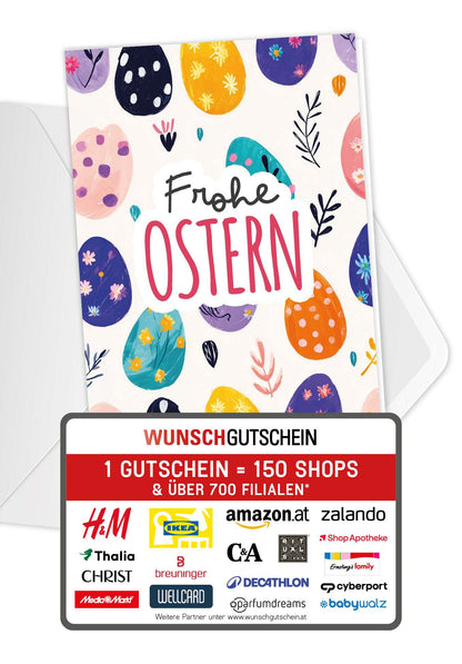 Frohe Ostern - Eiermuster Bunt