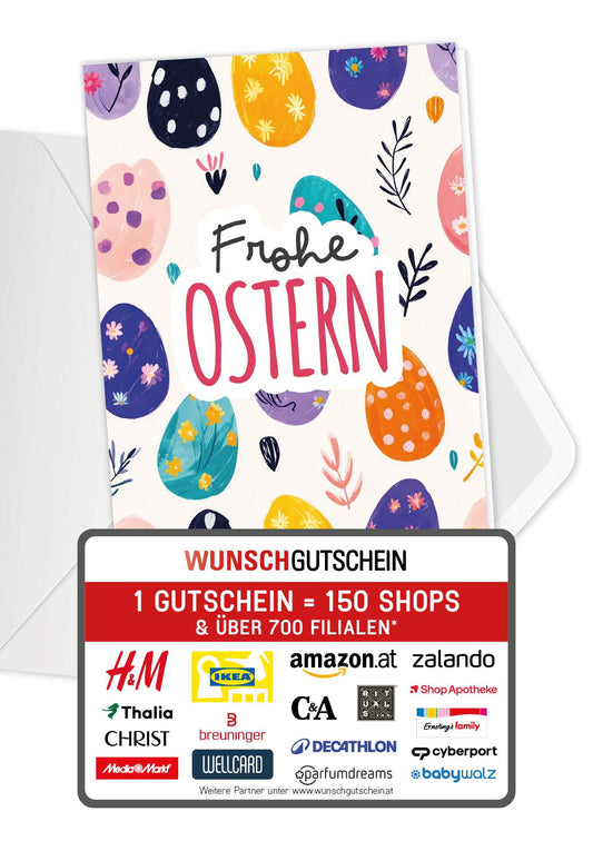 Frohe Ostern - Eiermuster Bunt