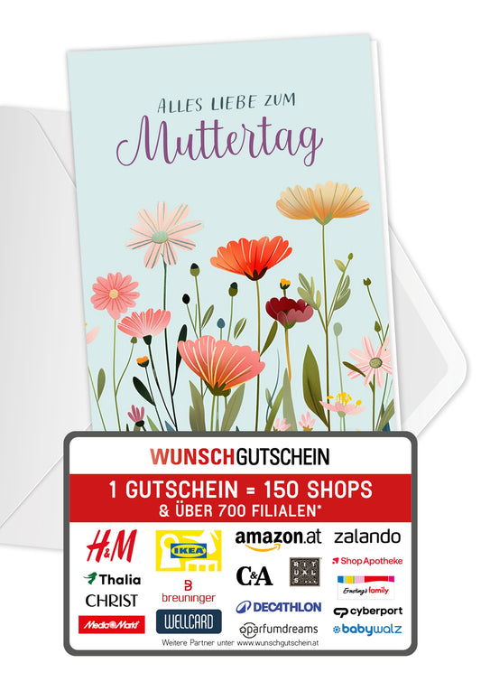 Alles Liebe zum Muttertag - Blumenwiese Blau