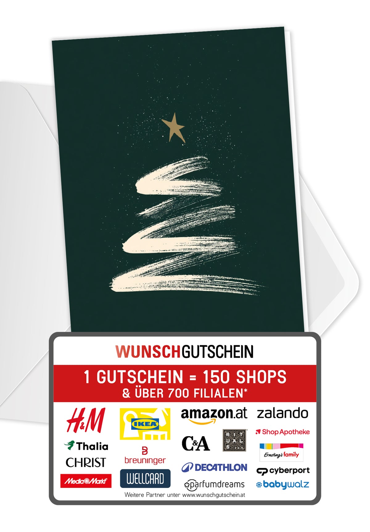 Weihnachtsbaum - Dunkelgrün Minimalistisch
