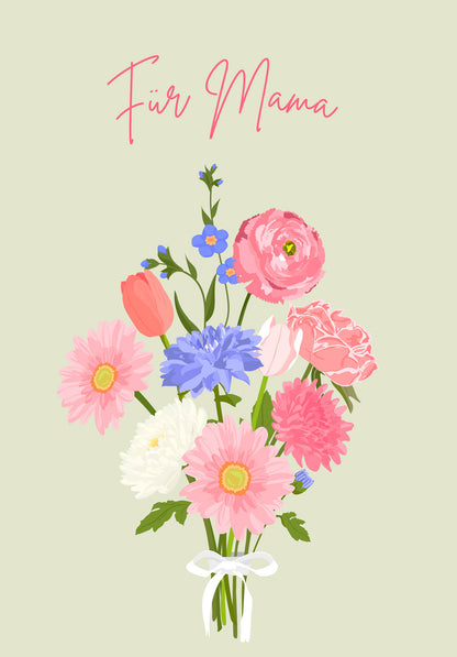 Für Mama - Blumenstrauß Pink