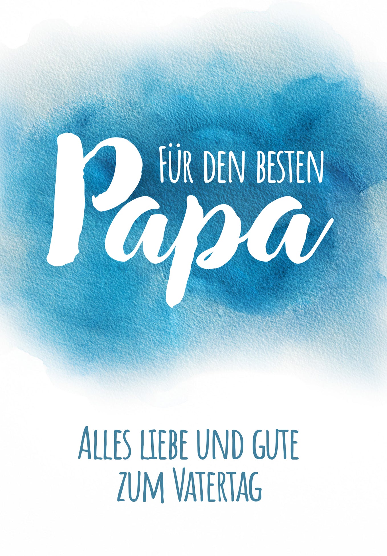 Für den besten Papa - Aquarell Blau
