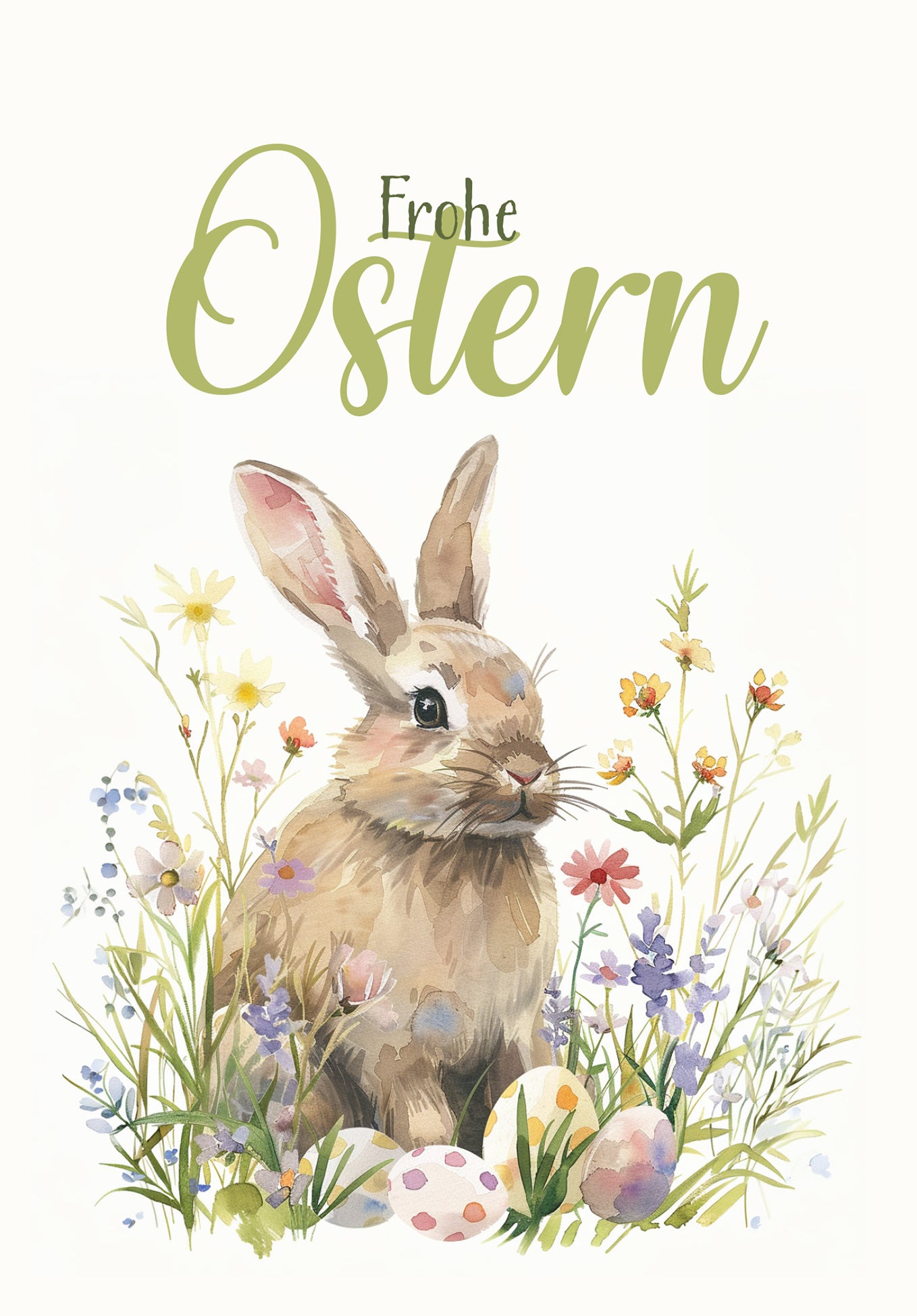 Frohe Ostern - Hase im Grass