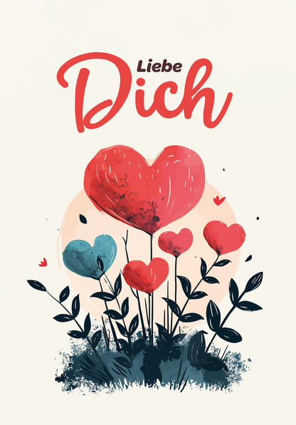 Liebe Dich - Herzblumen PDF