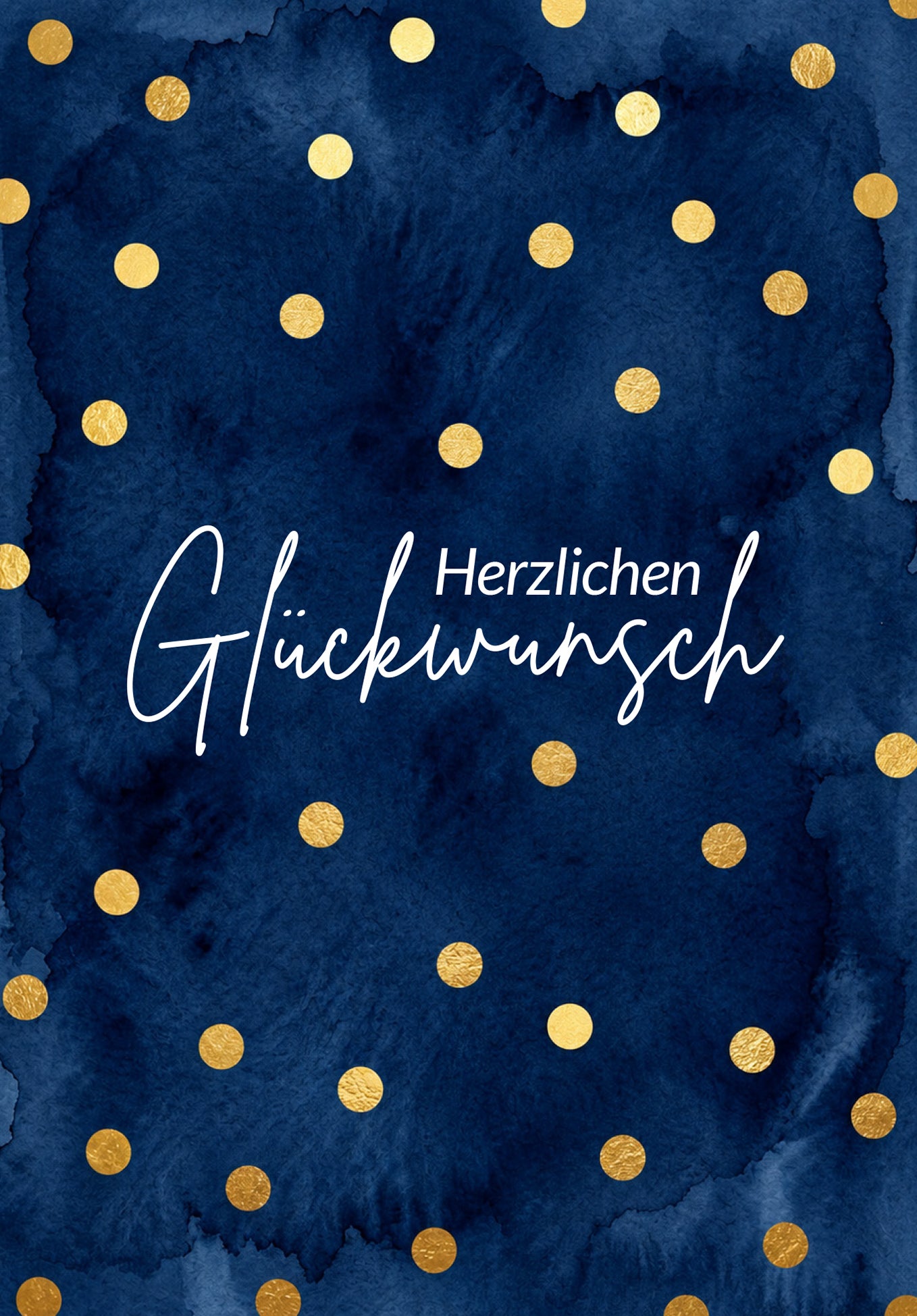 Herzlichen Glückwunsch - Punkte Gold Blau PDF
