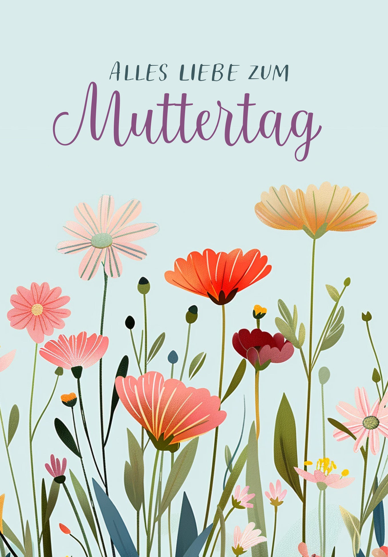 Alles Liebe zum Muttertag - Blumenwiese Blau