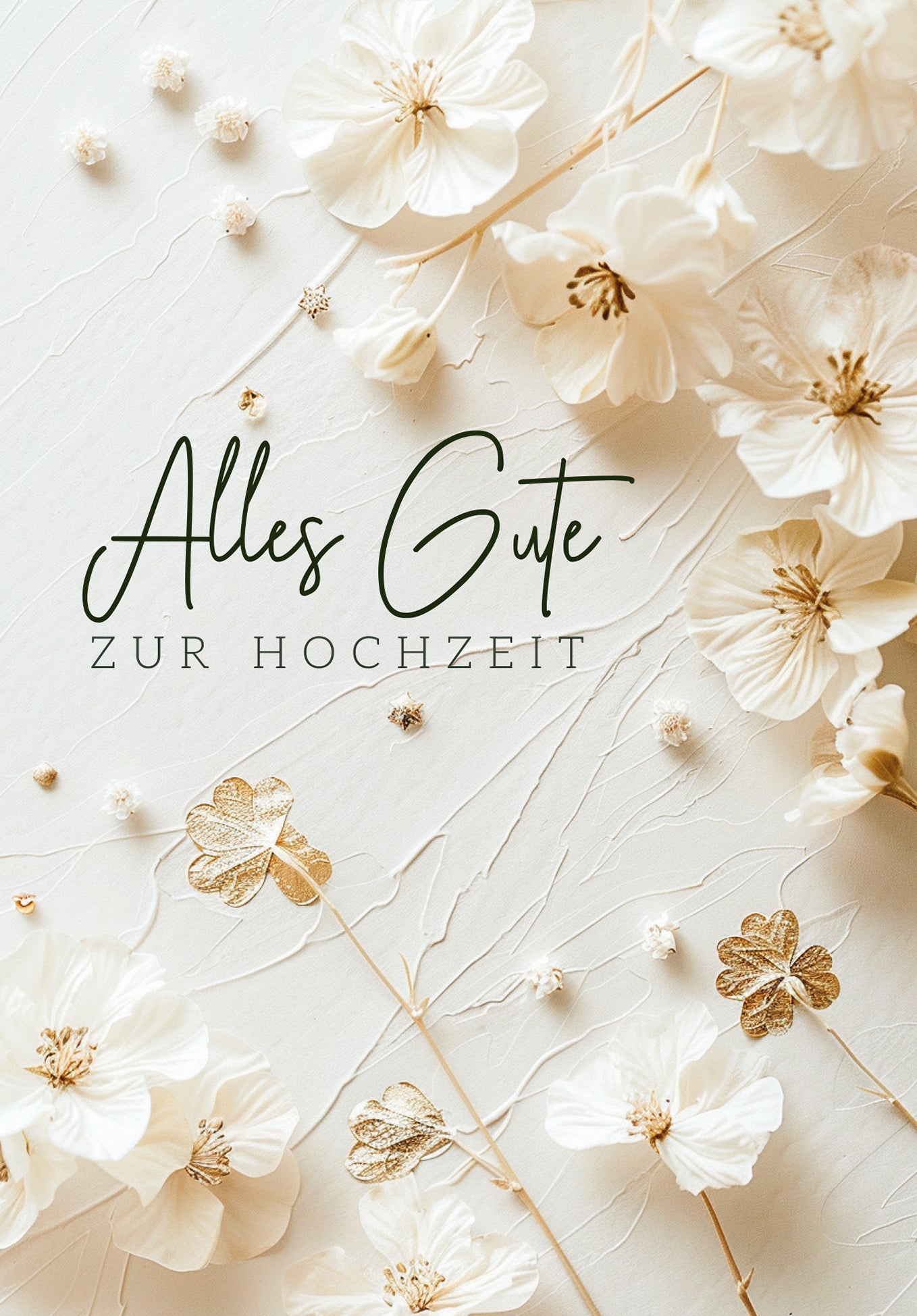 Alles Gute zur Hochzeit - Blumen Weiss PDF