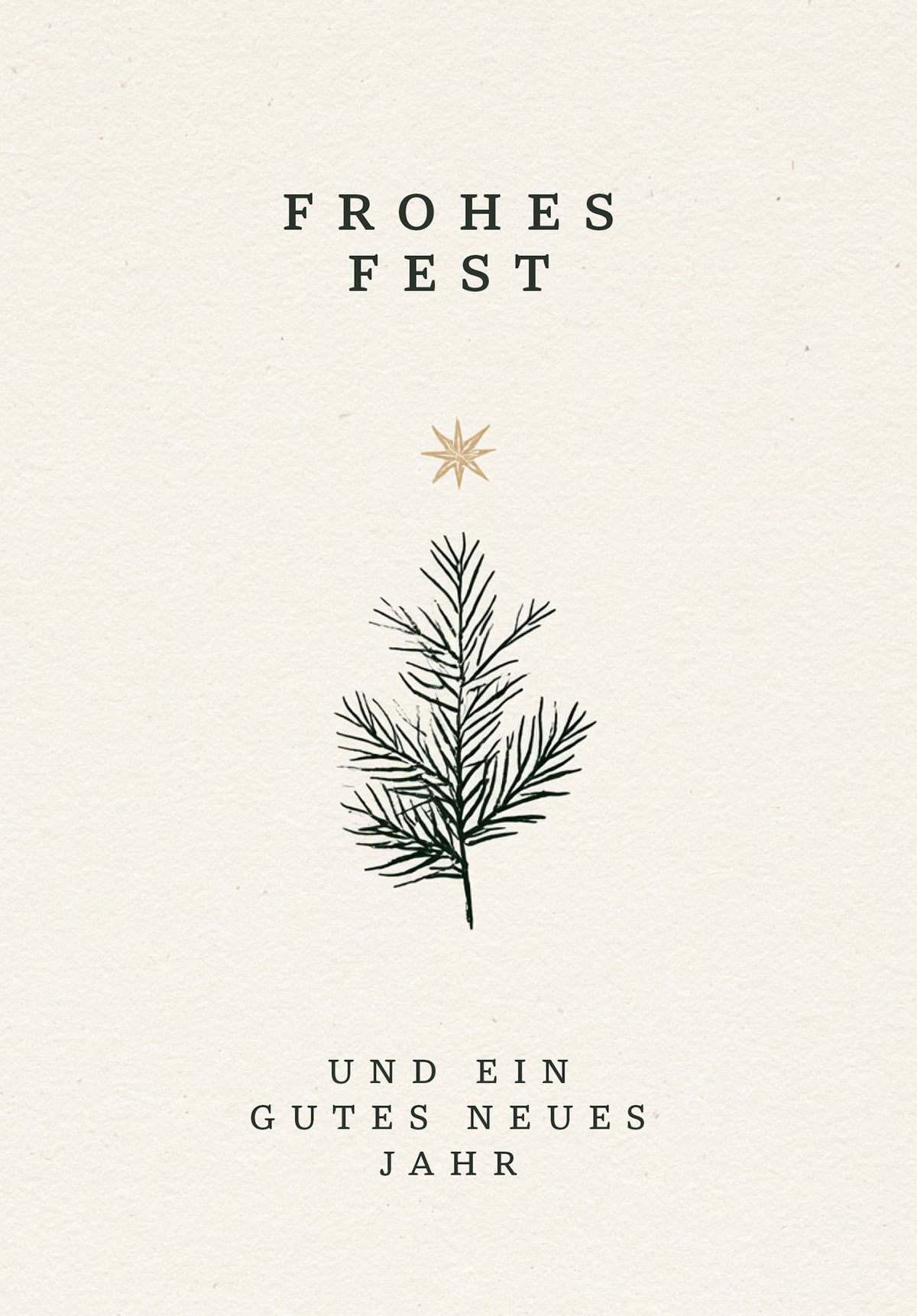 Frohes Fest und ein gutes neues Jahr - Zweig und Stern