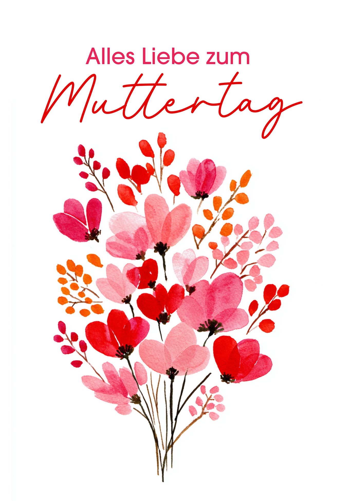 Alles Liebe zum Muttertag - Blumenstrauß Rosa Rot