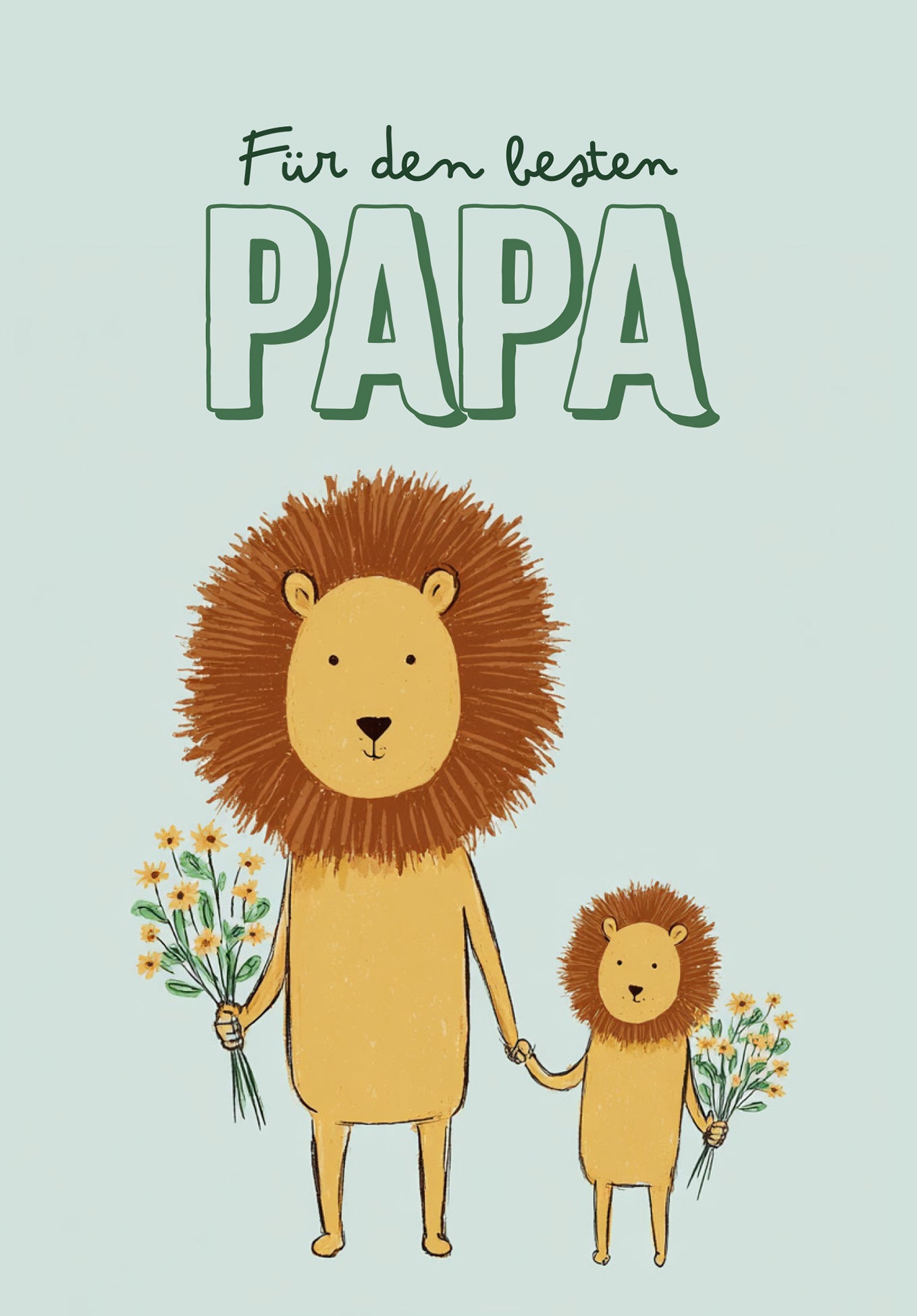 Für den besten Papa - Löwen Grün