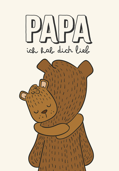 Papa ich hab dich lieb - Bären PDF