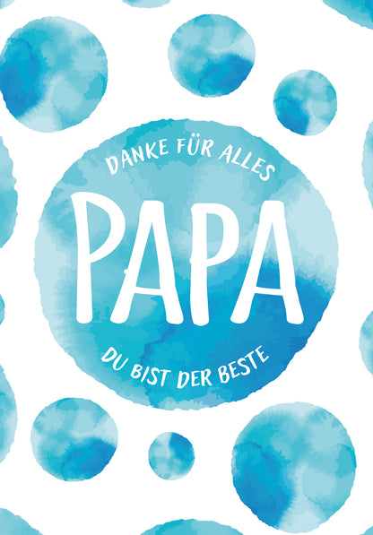 Danke für alles Papa - Aquarell Kreise Blau