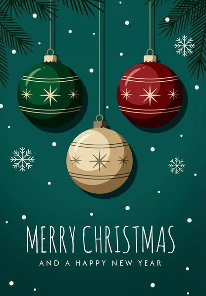 Merry Christmas and a happy new year - Christbaumkugeln