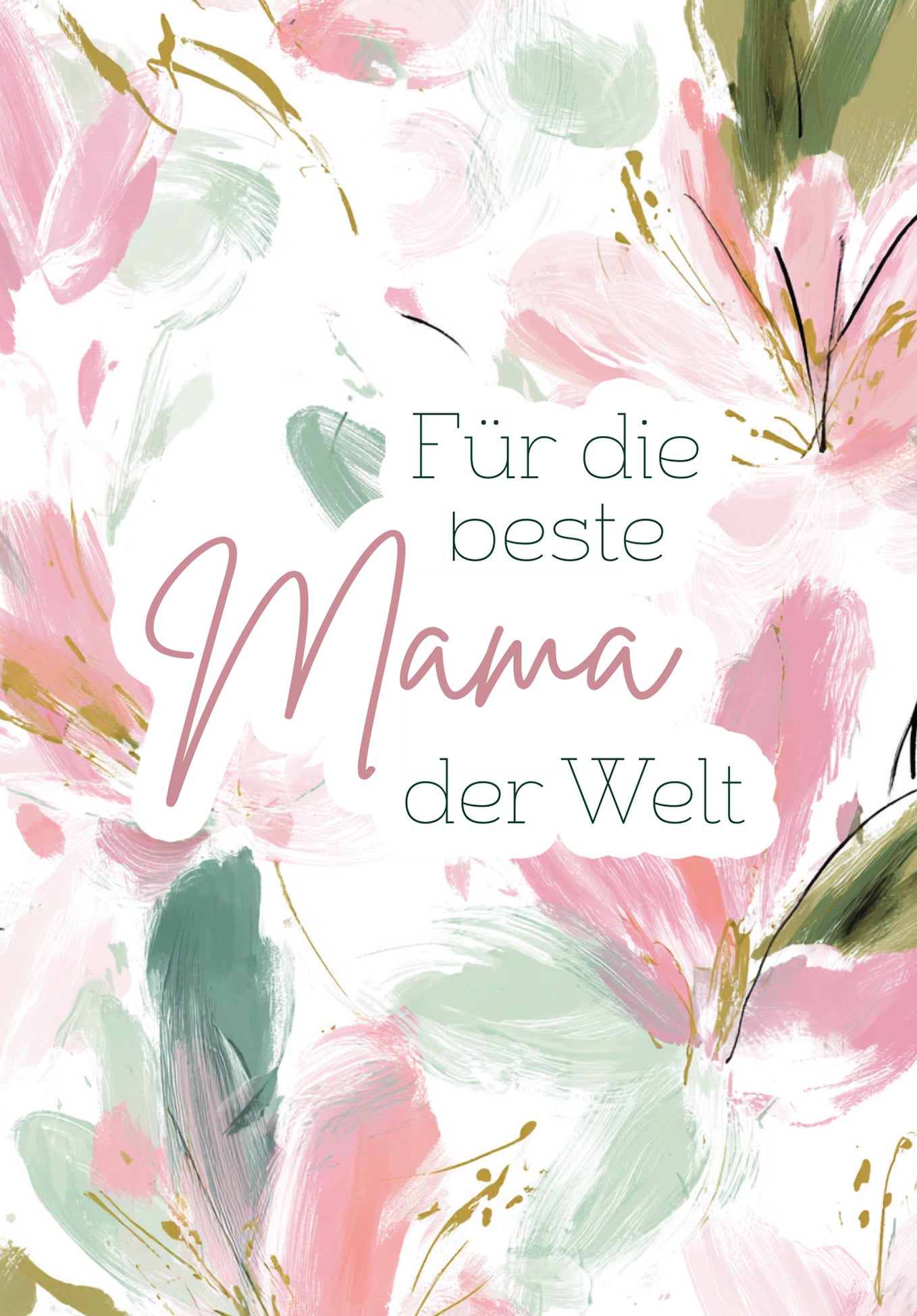 Für die beste Mama - Blumenmuster