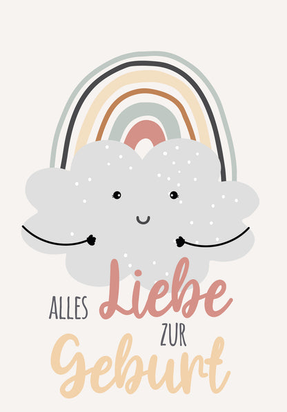 Alles Liebe zur Geburt - Wolke Regenbogen PDF