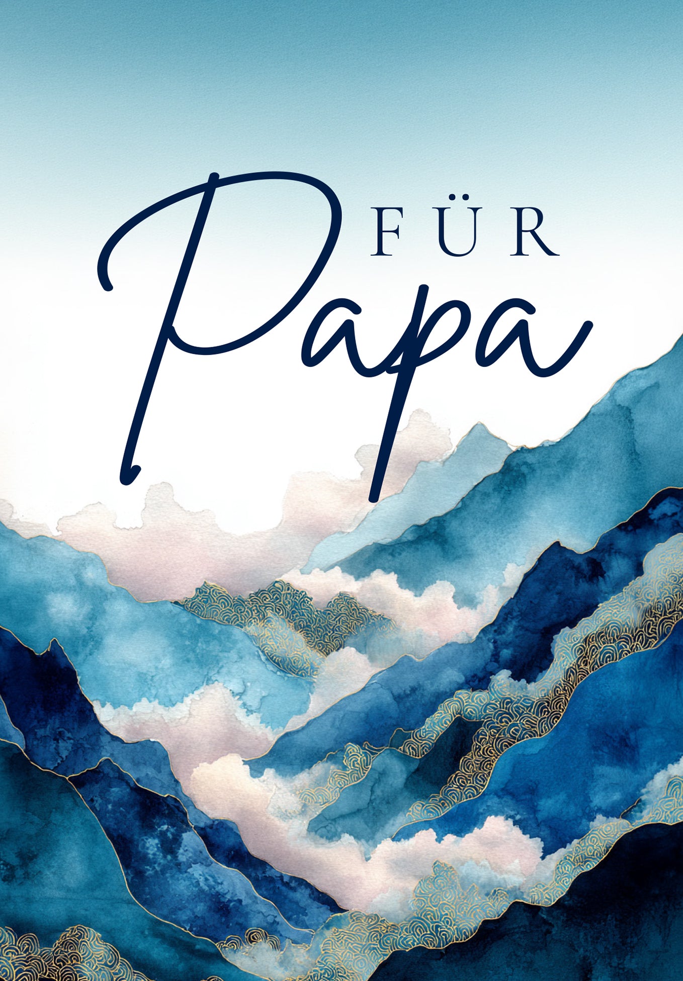 Für Papa - Berge Blau PDF