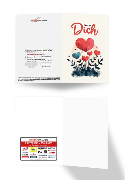 Liebe Dich - Herzblumen