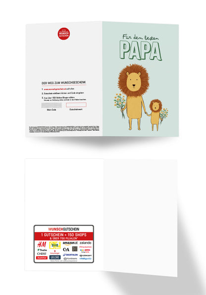 Für den besten Papa - Löwen Grün