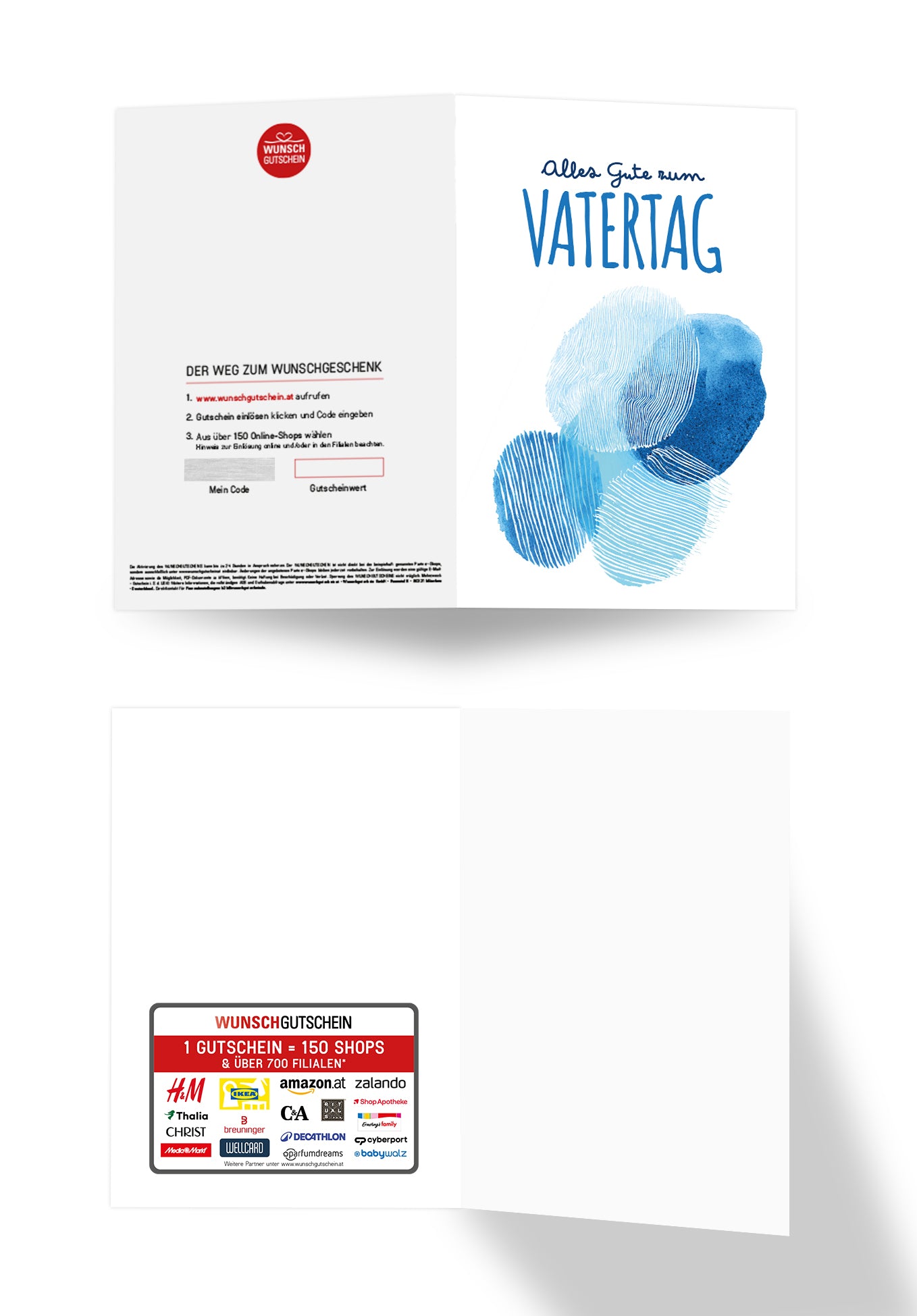Alles Gute zum Vatertag - Blaue Formen