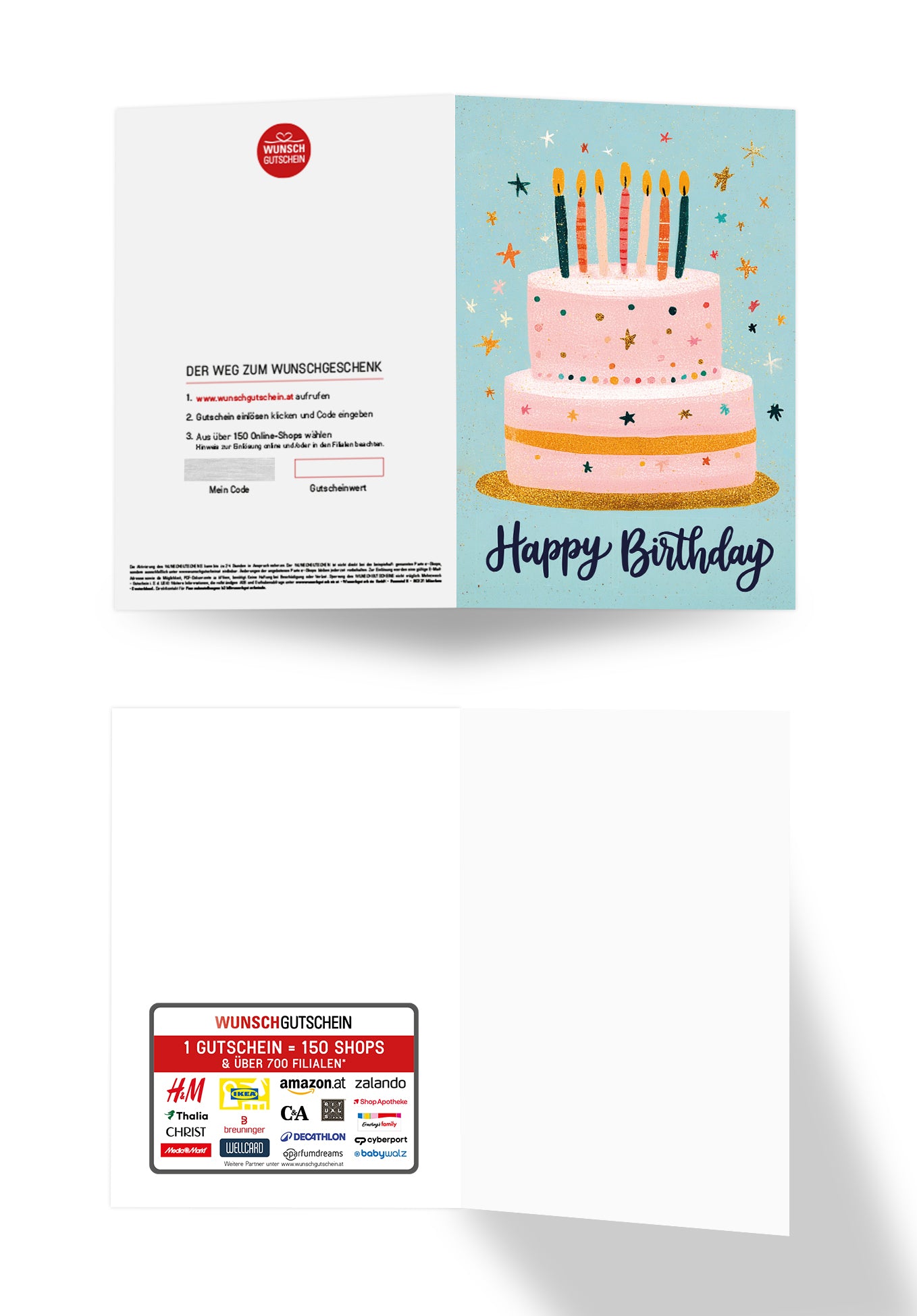 Happy Birthday - Torte Blau Pink PDF