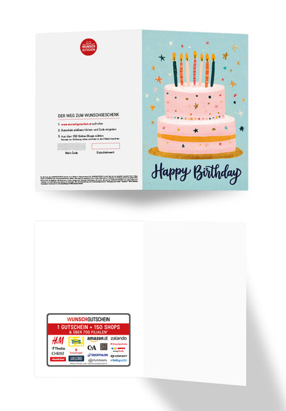 Happy Birthday - Torte Blau Pink PDF