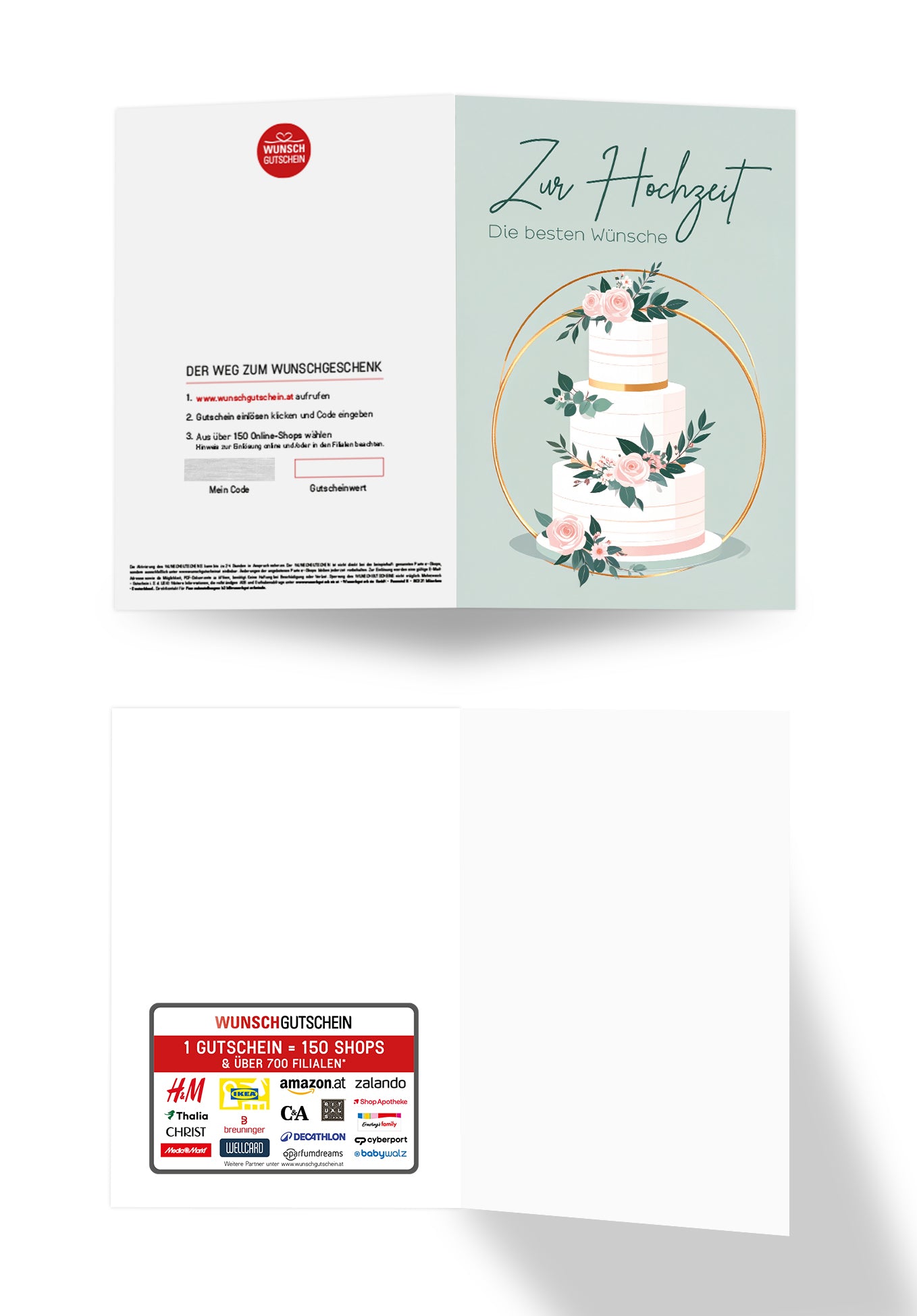 Zur Hochzeit die besten Wünsch - Torte Rosen PDF