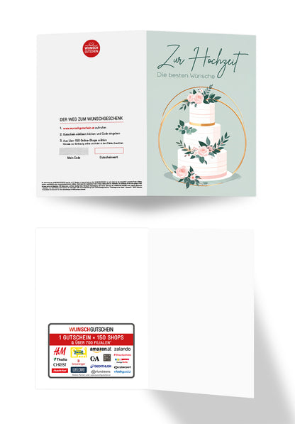 Zur Hochzeit die besten Wünsch - Torte Rosen PDF