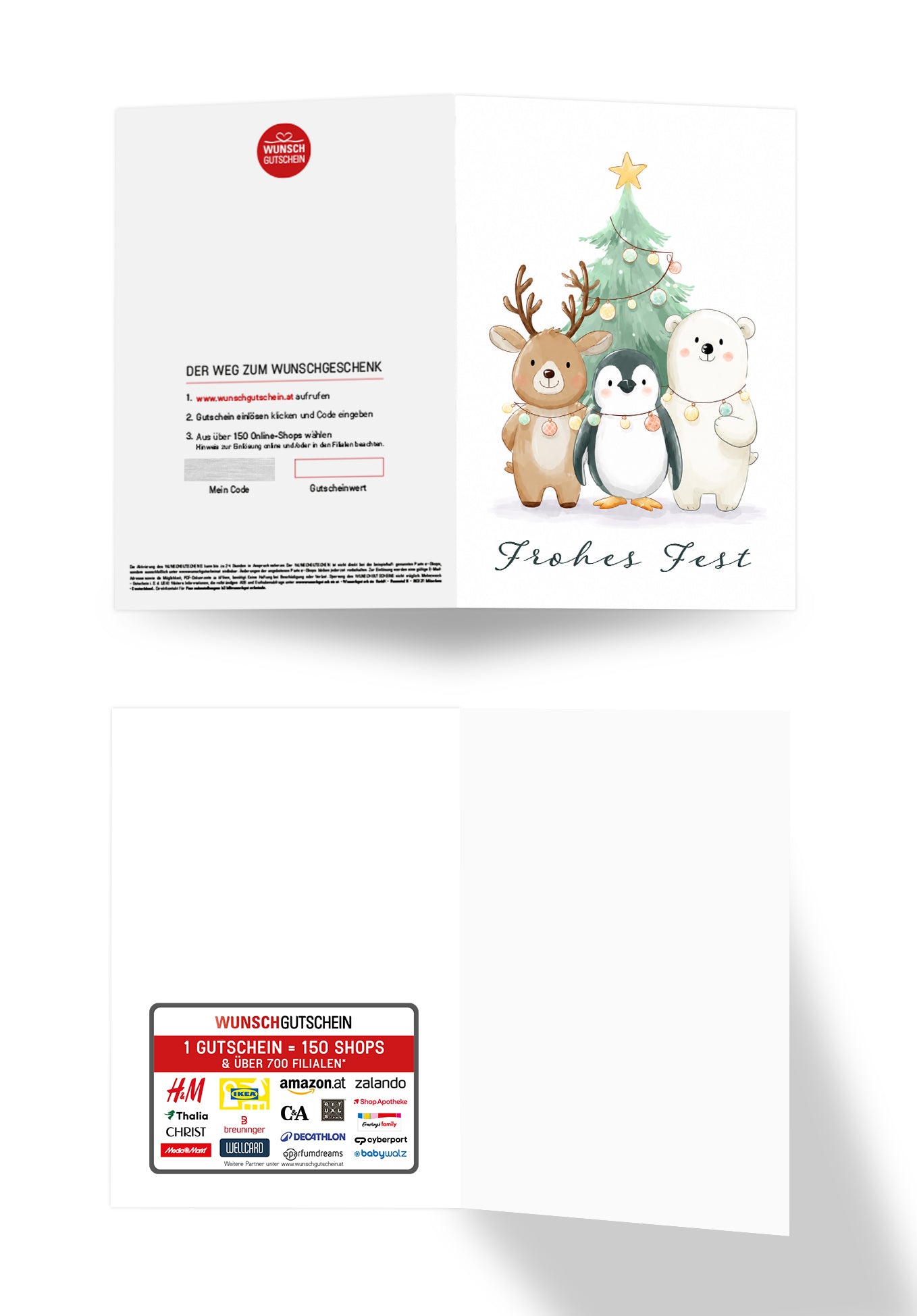Frohes Fest - Tiere und Tannenbaum PDF