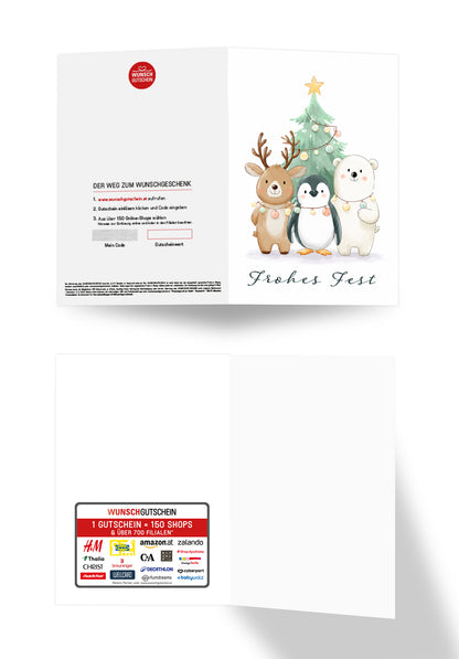 Frohes Fest - Tiere und Tannenbaum PDF