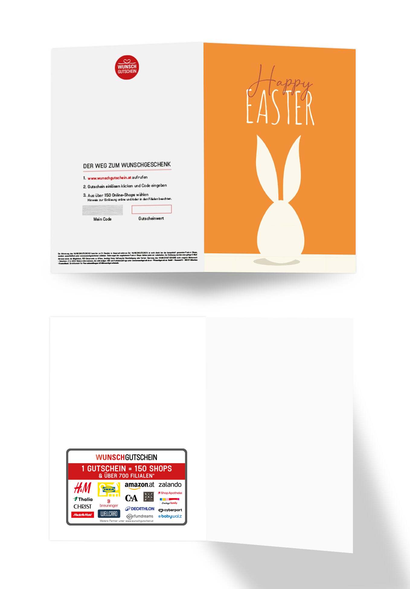 Happy Easter - Hase Weiß Orange PDF