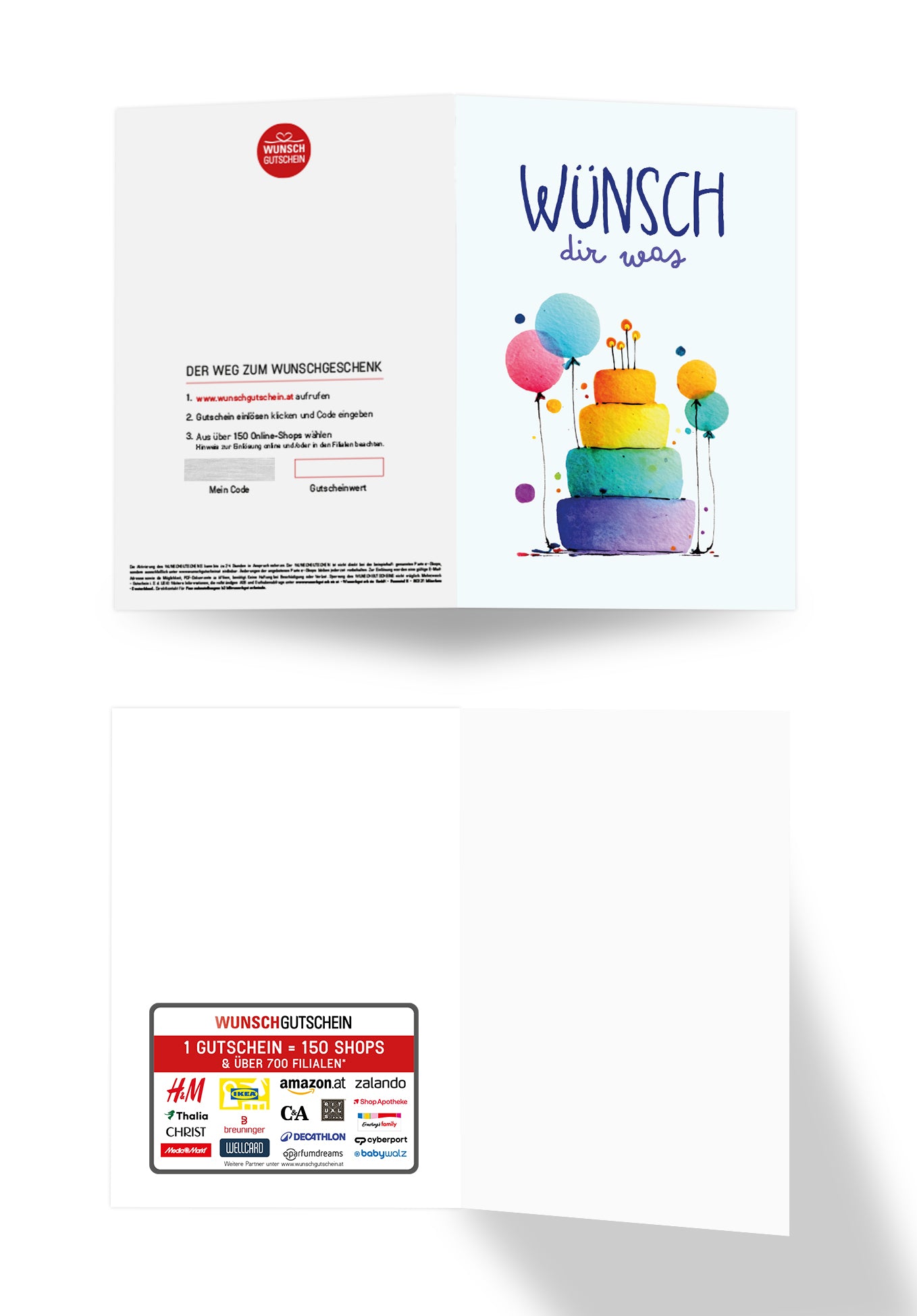 Wünsch dir was - Torte und Ballons Bunt PDF