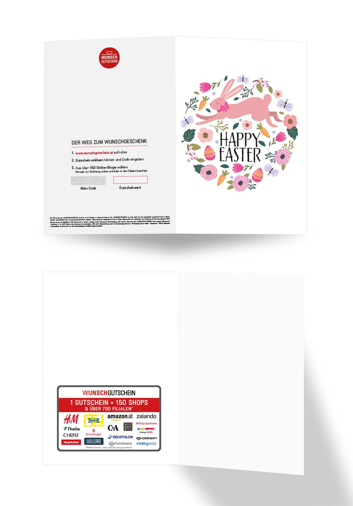 Happy Easter - Hase im Blumenkreis