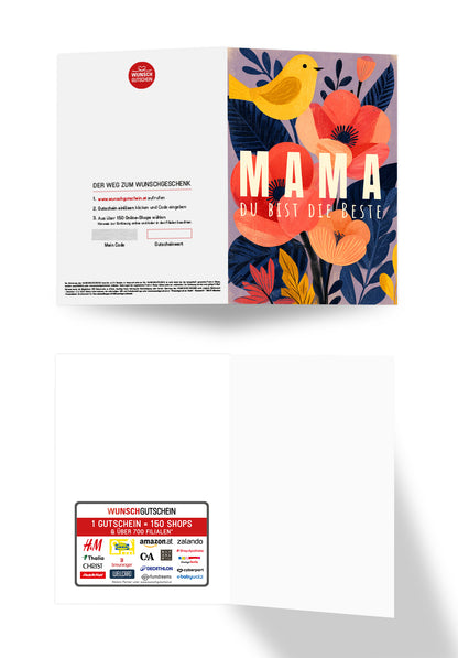 Mama du bist die Beste - Mohnblumen