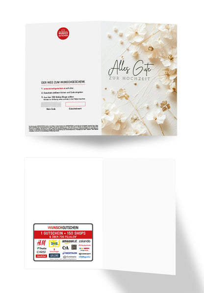 Alles Gute zur Hochzeit - Blumen Weiss PDF