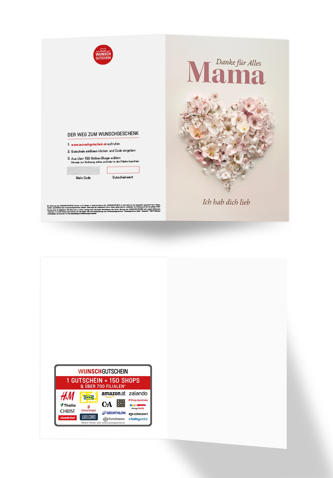 Danke für Alles Mama - Blumenherz