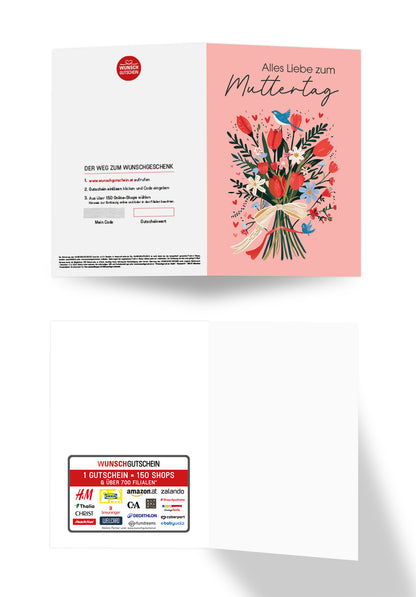 Alles Liebe zum Muttertag - Blumenstrauß Vogel