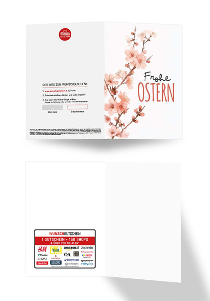 Frohe Ostern - Kirschblüten Aquarell PDF