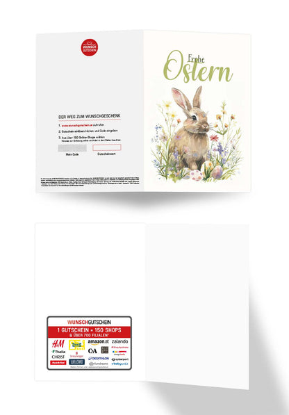 Frohe Ostern - Hase im Grass