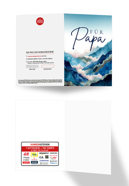 Für Papa - Berge Blau