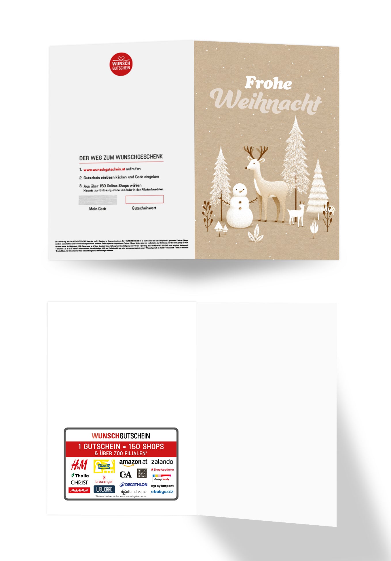 Frohe Weihnacht - Wald Beige