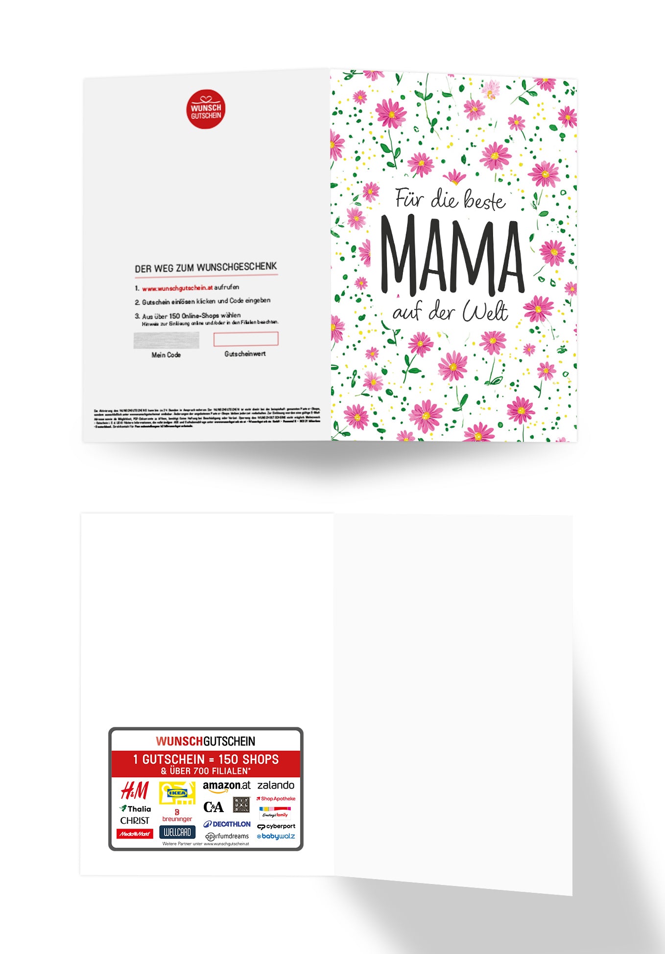 Für die beste Mama auf der Welt - Blumenmuster