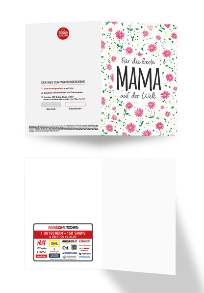 Für die beste Mama auf der Welt - Blumenmuster