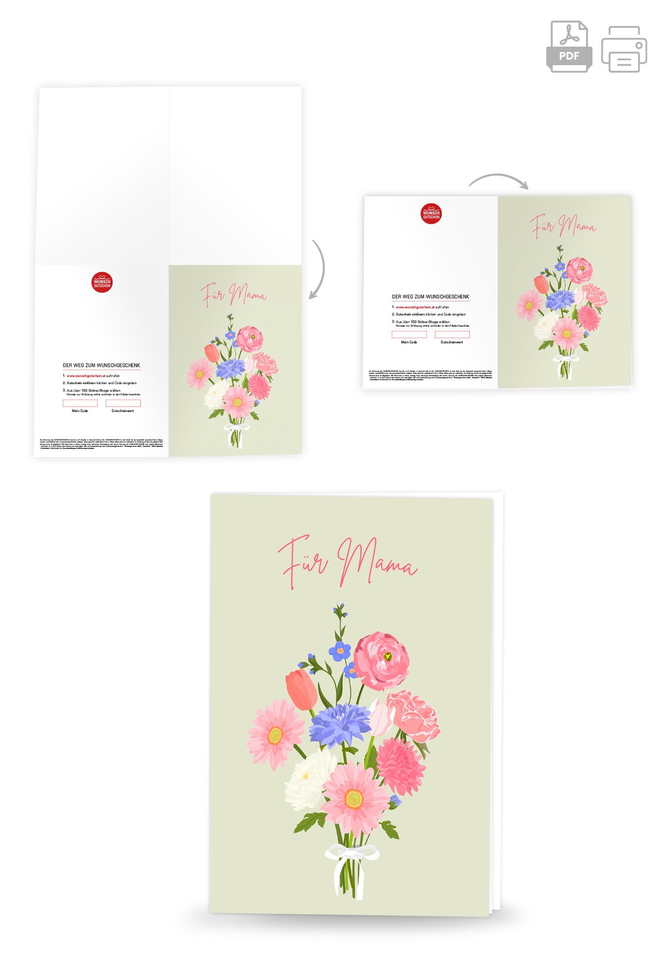 Für Mama - Blumenstrauß Pink