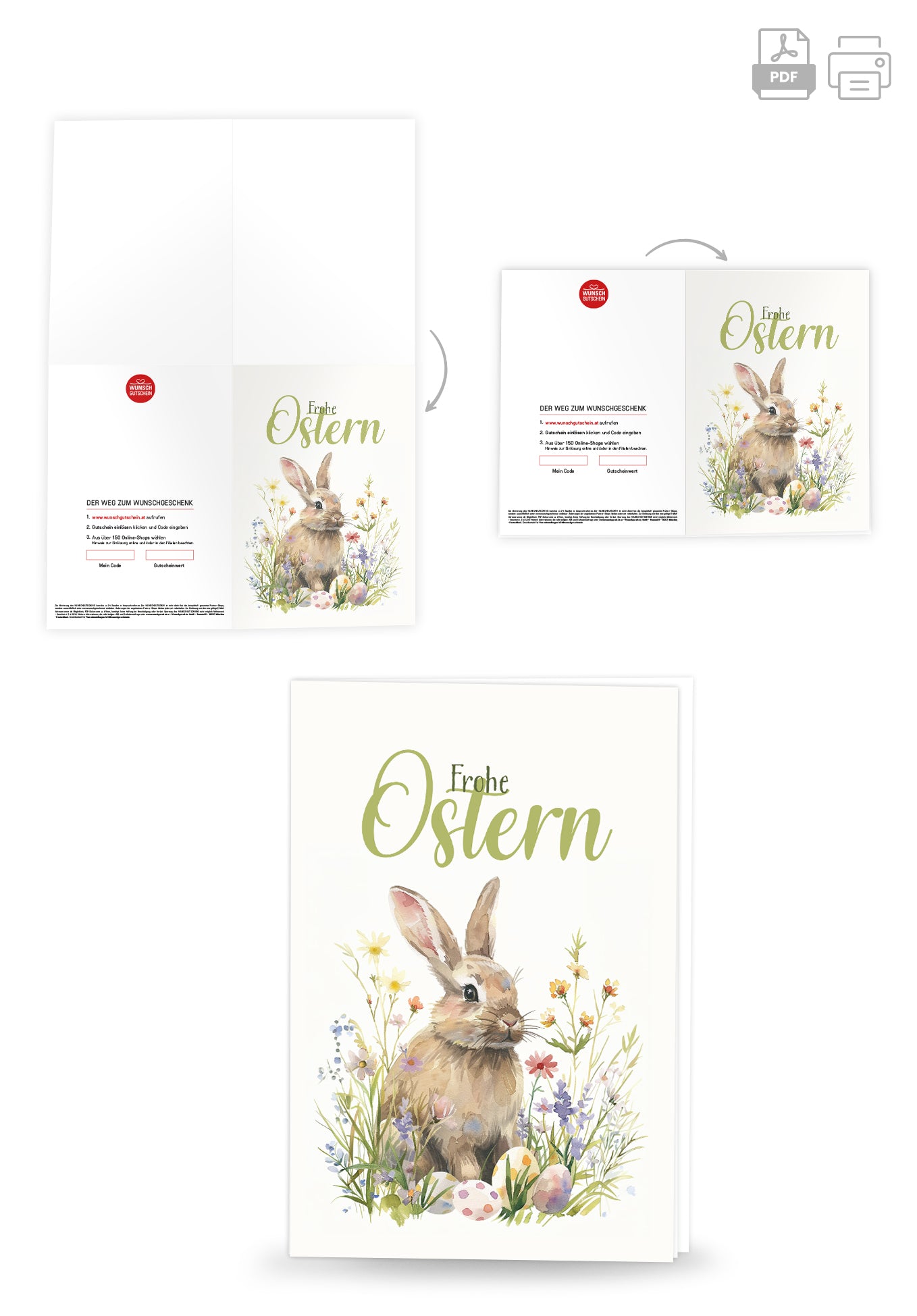 Frohe Ostern - Hase im Grass