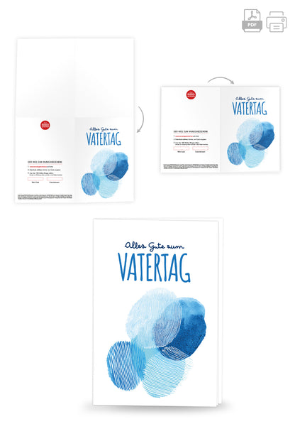 Alles Gute zum Vatertag - Blaue Formen