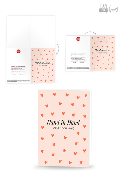 Hand in Hand ein Leben lang - Herzchen