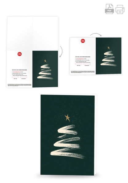 Weihnachtsbaum - Dunkelgrün Minimalistisch PDF